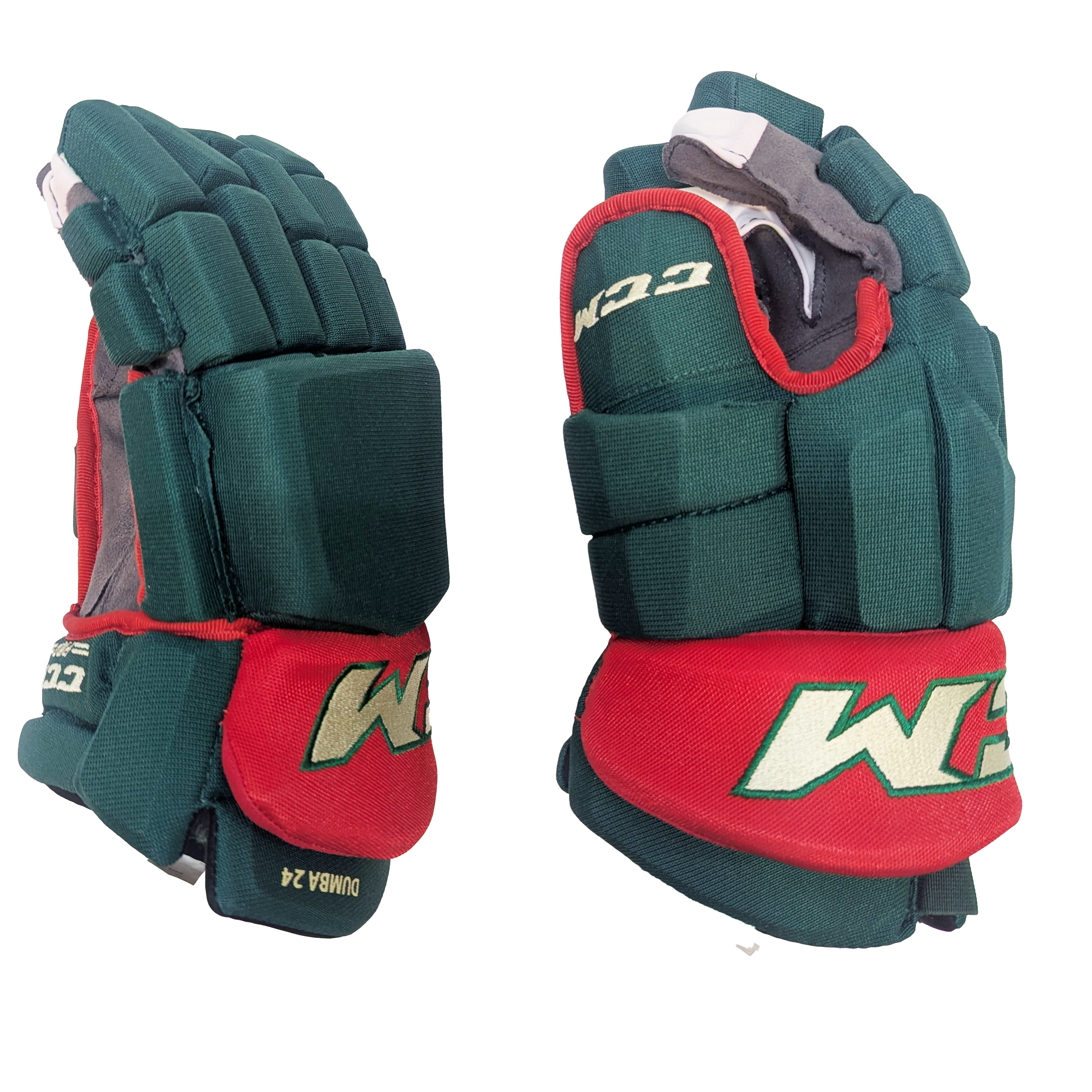 CCM HGTKPP - NHL Pro Stock Glove - Mathew Dumba (Green/Red/Gold)